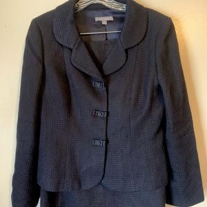 Charcoal grey Ann Taylor vintage skirt suit